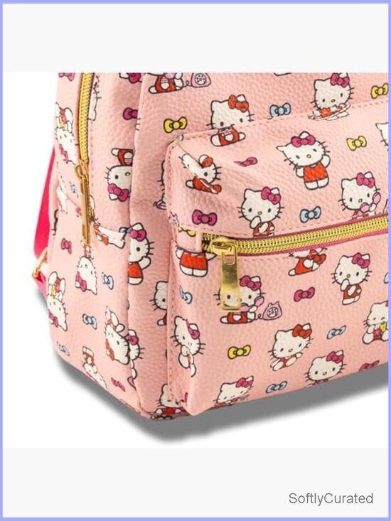 Hello Kitty Mini Backpack PU Leather Daypack with Adjustable Straps main image 6